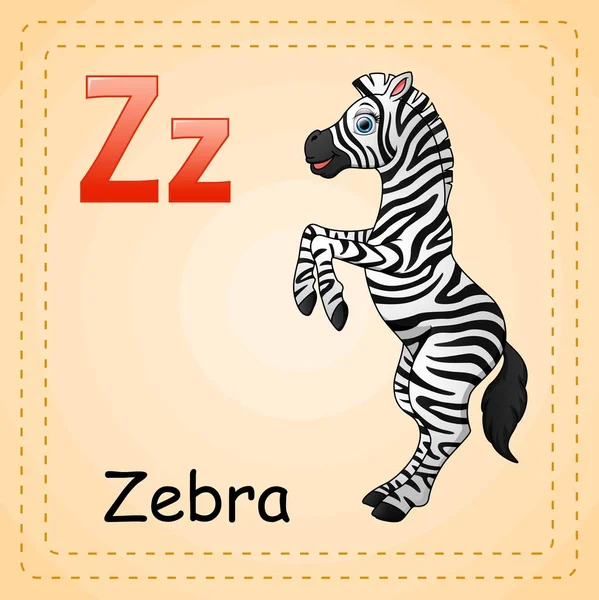 Αλφάβητο ζώων: Z είναι για ζέβρα — Διανυσματικό Αρχείο