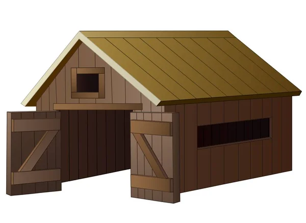 Мультфильм о фермерском доме — стоковый вектор