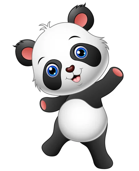 Cartoon-Panda präsentiert — Stockvektor