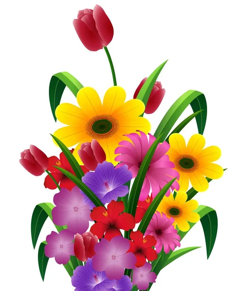 Bouquet de fleurs mignon — Image vectorielle