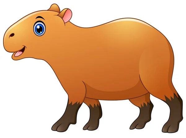 Capivara de desenho animado em uma ilustração de arte vetorial de