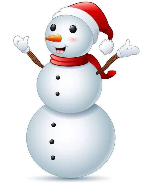 Feliz Navidad muñeco de nieve — Archivo Imágenes Vectoriales