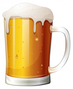 Mug beer on a white background clipart