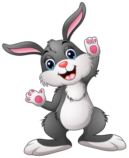 Happy rabbit cartoon — Stock Vector