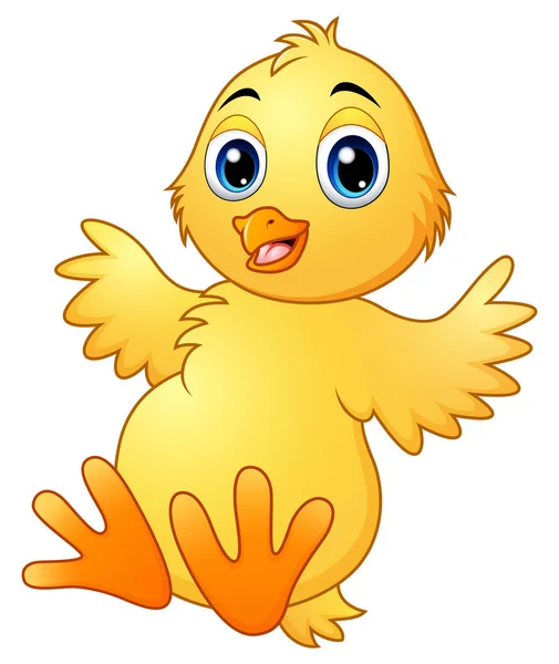 Cute baby chicks cartoon — Stock Vector