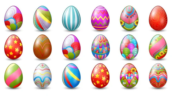 Colección de decoración de huevos de Pascua — Vector de stock