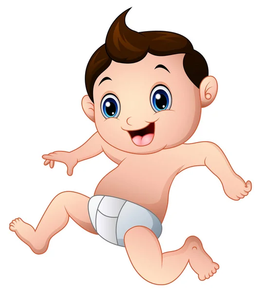 Bebé en el salto del pañal — Archivo Imágenes Vectoriales