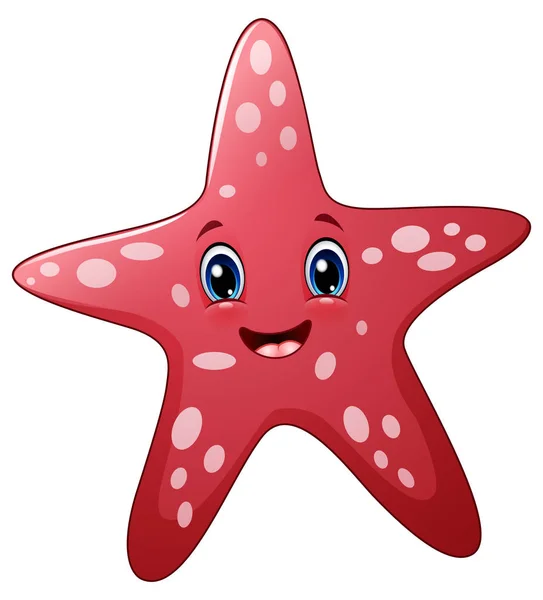 Drôle de dessin animé étoile de mer — Image vectorielle