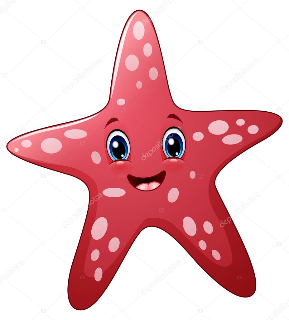 Funny Cartoon starfish