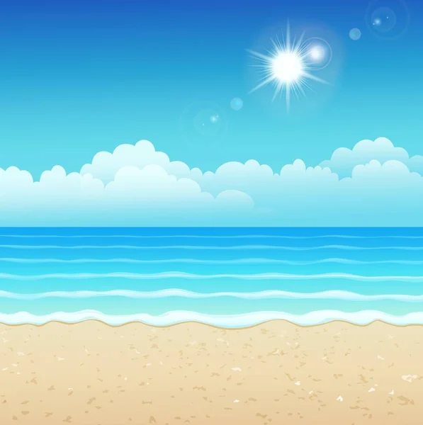 Fond de plage tropical — Image vectorielle
