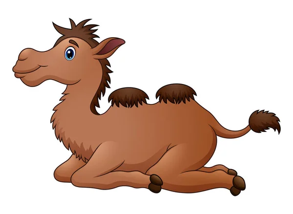 Симпатичный верблюжий мультфильм сидит — стоковый вектор