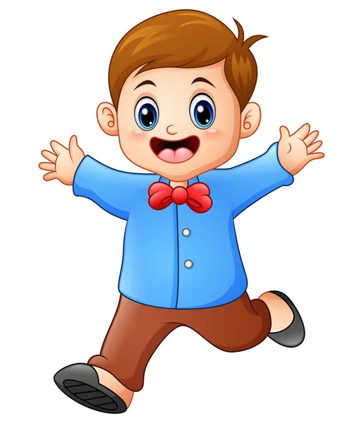 Gelukkige jongen cartoon — Stockvector