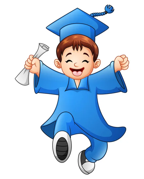 Αποφοίτηση αγόρι καρτούν — Διανυσματικό Αρχείο