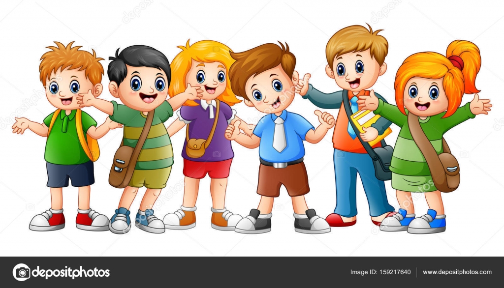 Happy School Kids Cartoon Stock Vector Image By ©dualoro 159217640