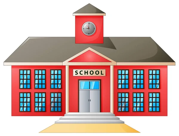 High school modern building — Stock Vector