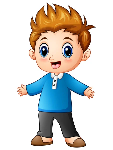 Lindo niño de dibujos animados — Vector de stock