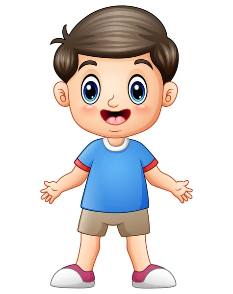 Gelukkige jongen cartoon — Stockvector