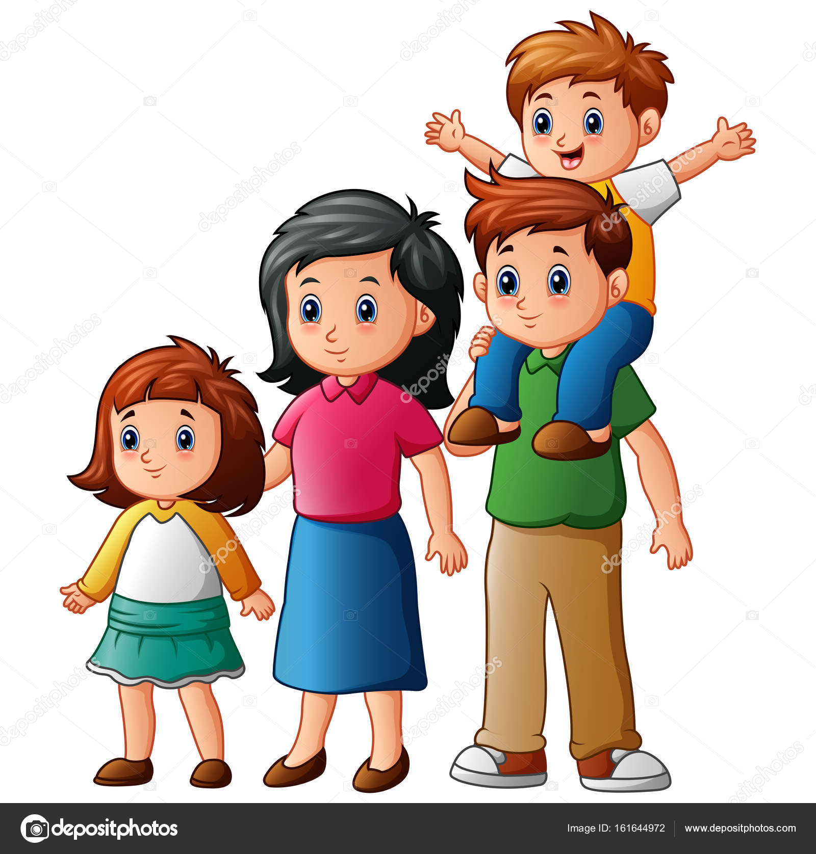 Familie Cartoon Familie Cartoon