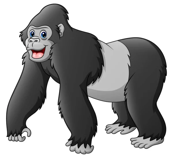 Dibujos animados divertido gorila — Archivo Imágenes Vectoriales