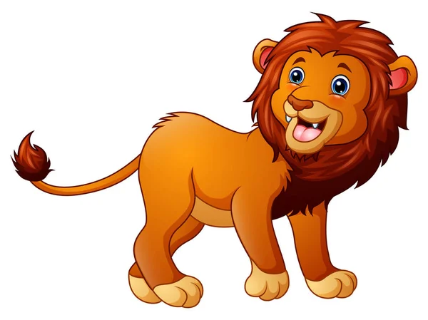 Carino cartone animato leone — Vettoriale Stock