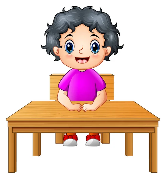 Masada oturan sevimli küçük kız — Stok Vektör