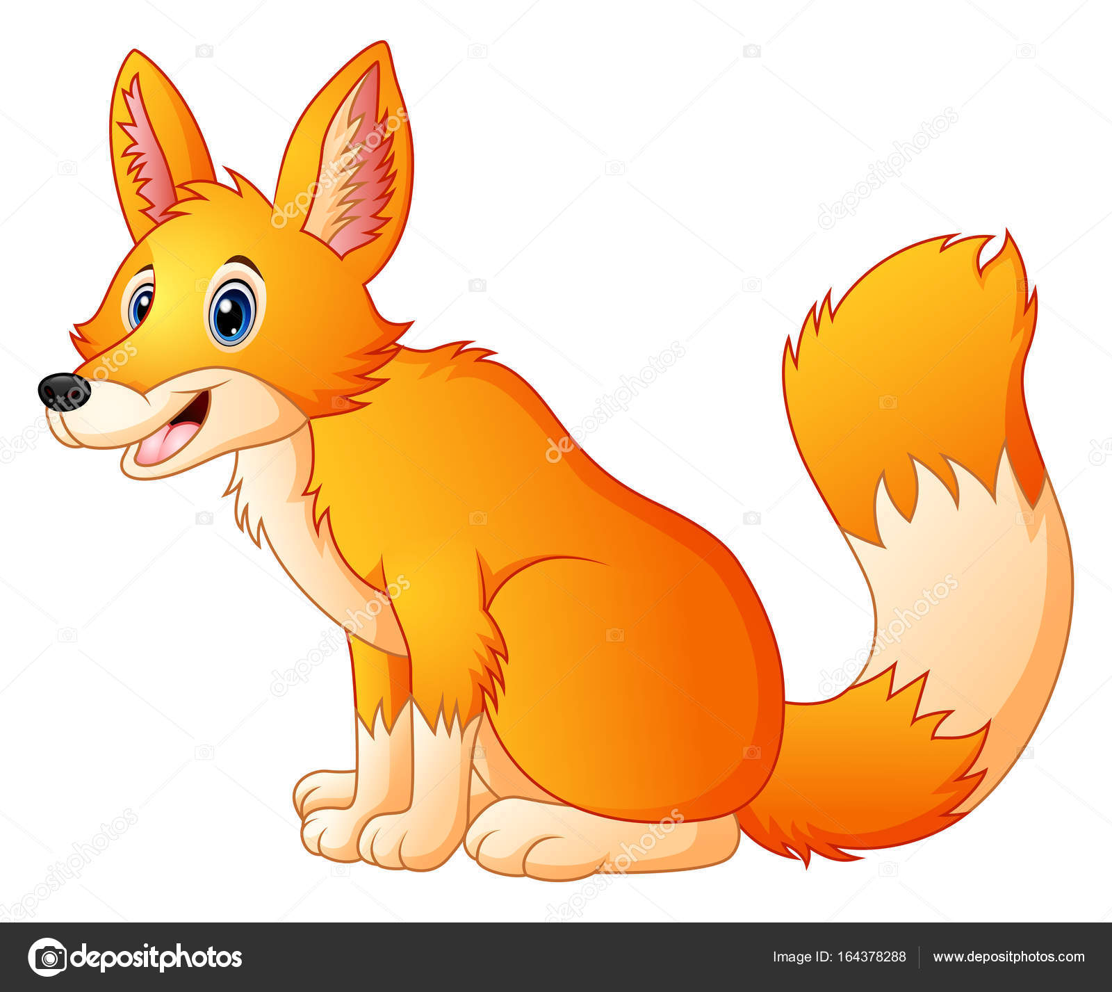 Imágenes: coyotes en caricatura | Caricatura lindo zorro — Vector de