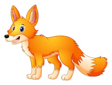 Cute fox cartoon clipart