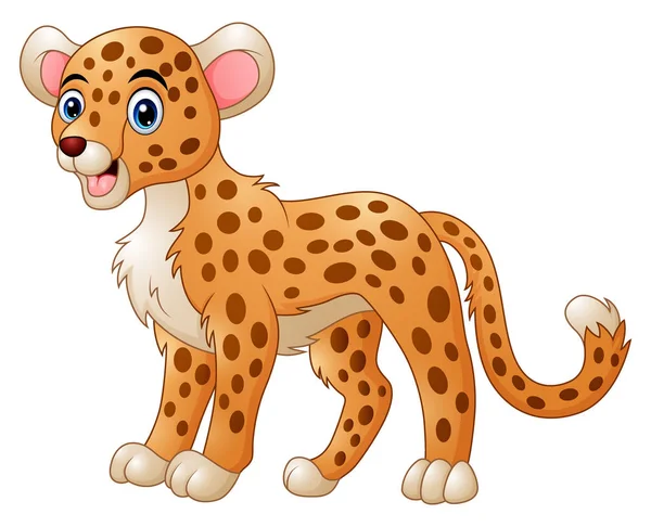 Cute cheetah cartoon — Stock Vector