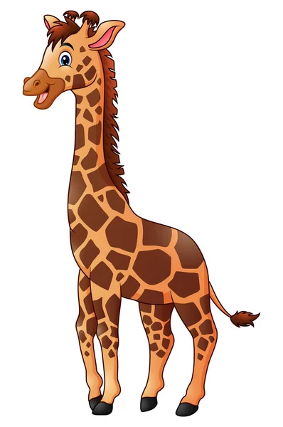 可爱的长颈鹿漫画 — 图库矢量图片