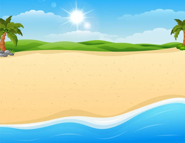 Fondo playa arena — Vector de stock