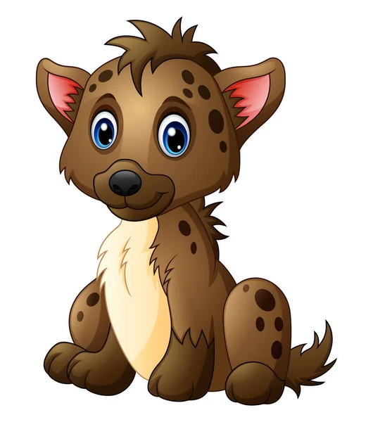 Симпатичная детская гиена сидит — стоковый вектор