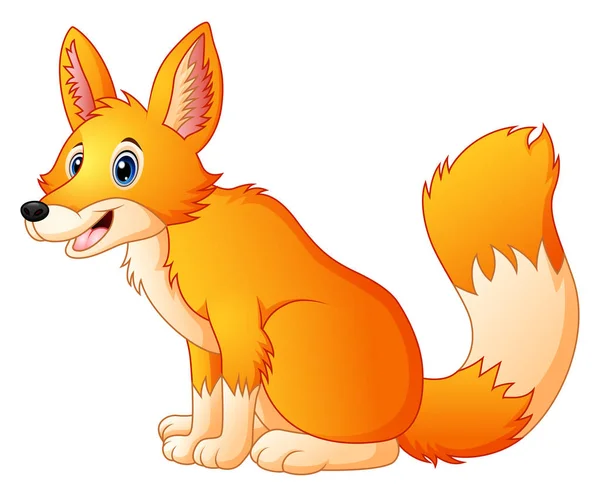 Cute fox kreskówki — Wektor stockowy