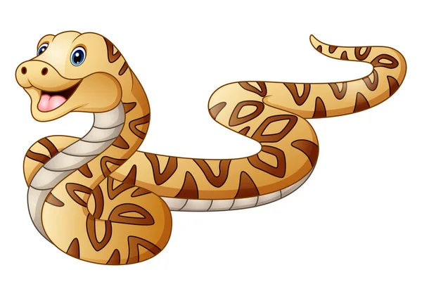 Carino serpente cartone animato — Vettoriale Stock