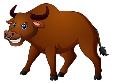 Angry bull cartoon clipart