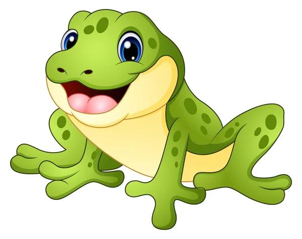 Kreslené vtipné žába — Stockový vektor