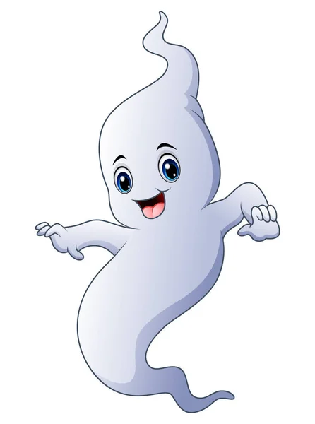 Fantasma de Halloween bonito dos desenhos animados —  Vetores de Stock