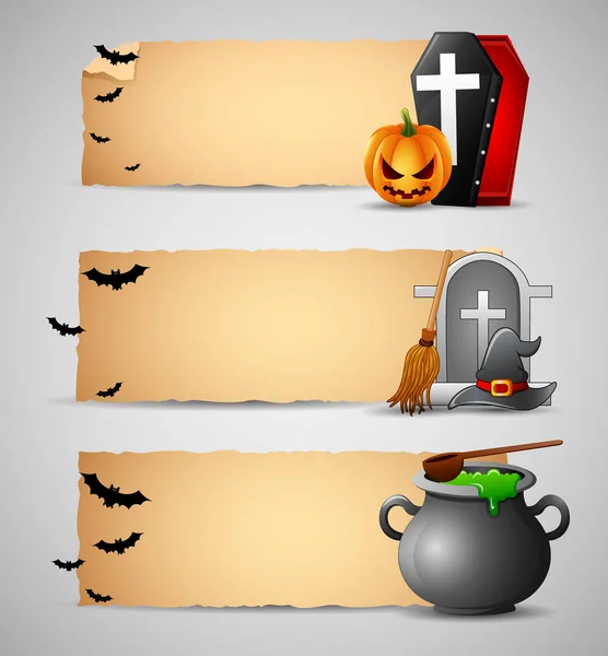 Buon Halloween banner — Vettoriale Stock