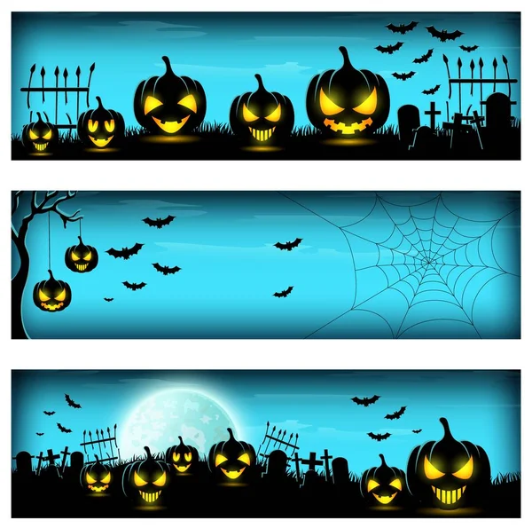 Buon Halloween banner — Vettoriale Stock