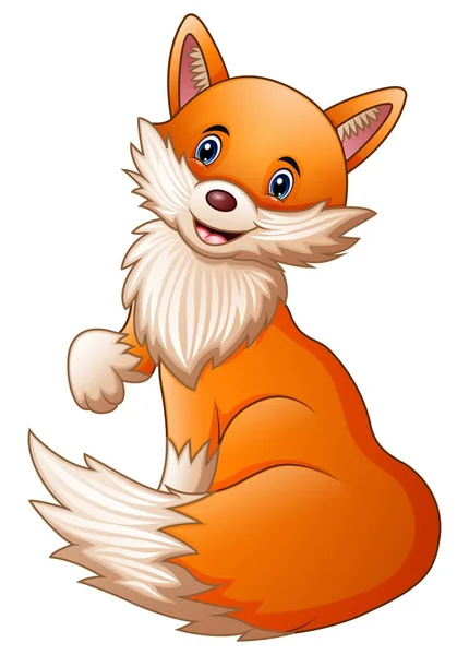 Cute fox cartoon — Stock Vector