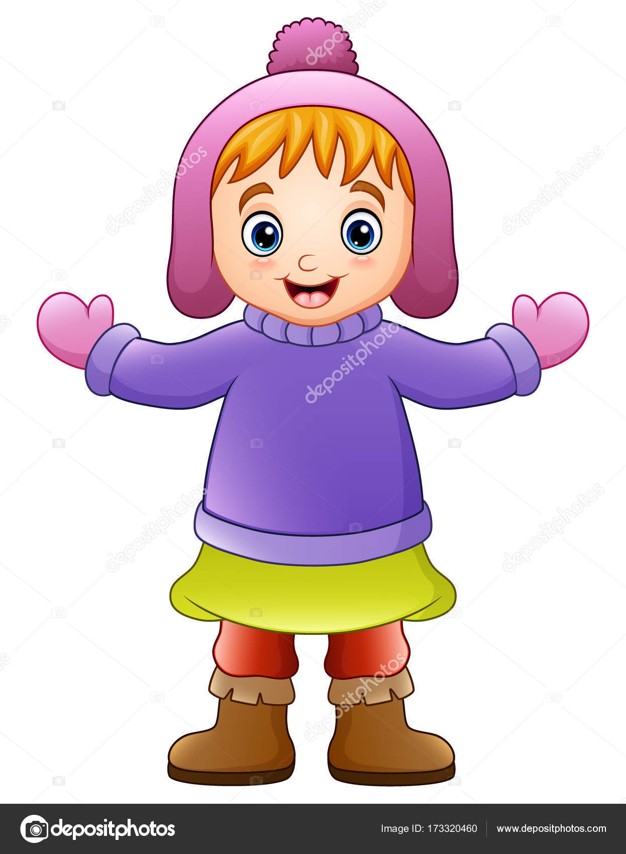 girl wearing winter clothes