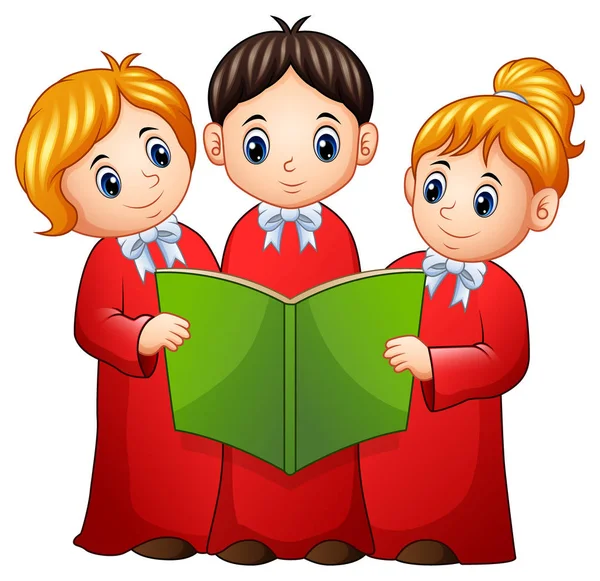 Group of children choir — Stock Vector