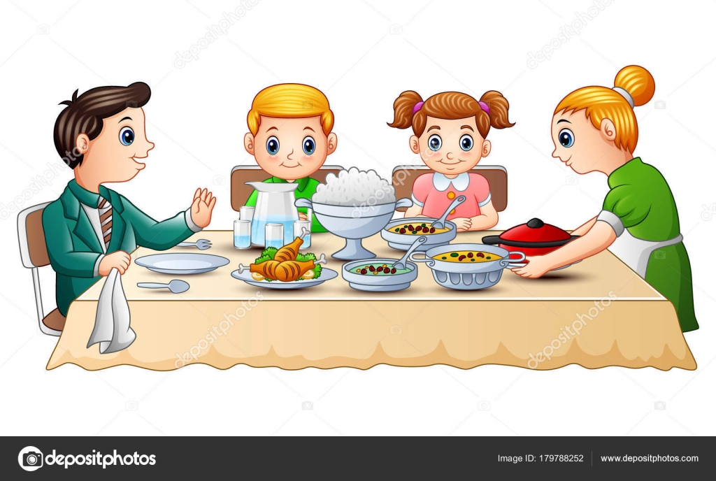 family eating clip art