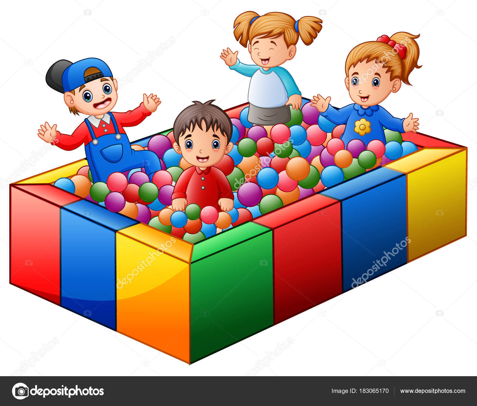 カラフルなボールのプールで遊んでいる子供たちのベクトル イラスト ストックベクター C Dualoro カラフルなボールのプールで遊んでいる子供たちのベクトル イラスト ストックベクター C Dualoro