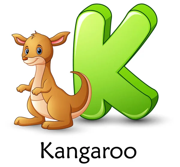 ภาพเวกเตอร ของต กษร าหร กษรการ Kangaroo — ภาพเวกเตอร์สต็อก