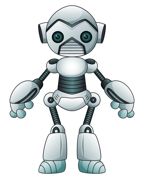 Vektor Illustration Von Niedlichen Cartoon Roboter Isoliert Auf Weißem Hintergrund — Stockvektor
