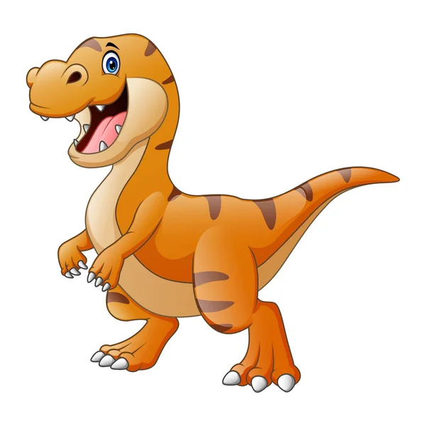 Kreskówka Szczęśliwy Dinozaur Tyranozaur — Wektor stockowy