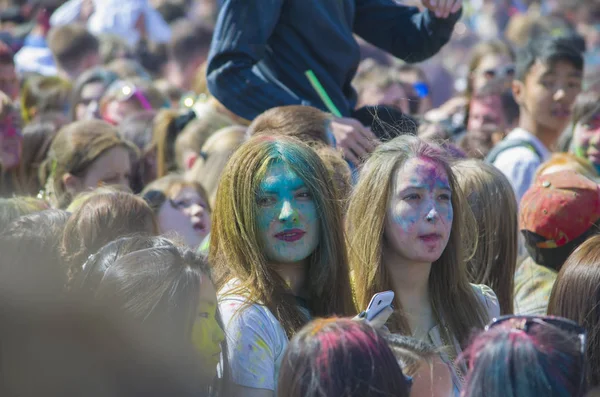 Ulan Ude, Rusya Federasyonu-31 Mayıs: renk "Holi Hint Festivali" — Stok fotoğraf