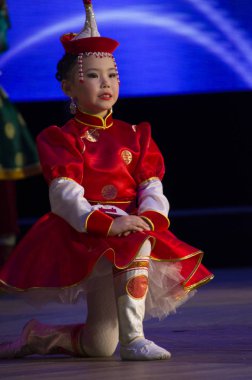 Ulan Ude, Rusya-27 Şubat 2015: Üyeler Buryat ulusal yarışması güzellik ve yetenek 