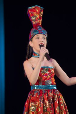 Ulan Ude, Rusya-27 Şubat 2015: Üyeler Buryat ulusal yarışması güzellik ve yetenek 