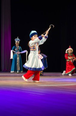 Ulan Ude, Rusya-27 Şubat 2015: Üyeler Buryat ulusal yarışması güzellik ve yetenek 